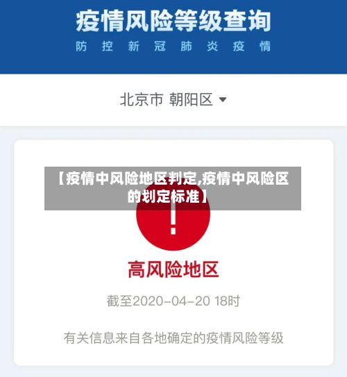 【疫情中风险地区判定,疫情中风险区的划定标准】-第1张图片