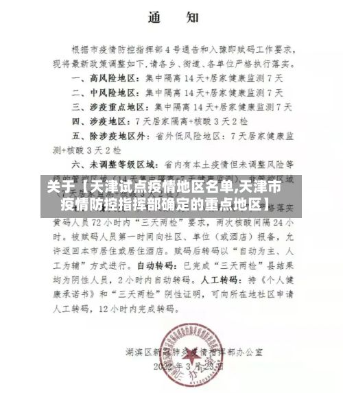 关于【天津试点疫情地区名单,天津市疫情防控指挥部确定的重点地区】-第2张图片