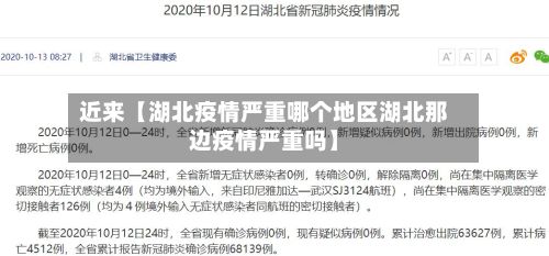近来【湖北疫情严重哪个地区湖北那边疫情严重吗】-第2张图片