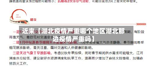 近来【湖北疫情严重哪个地区湖北那边疫情严重吗】-第1张图片