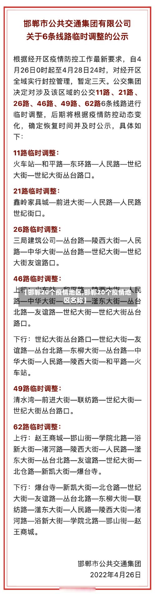 【邯郸20个疫情地区,邯郸20个疫情地区名称】