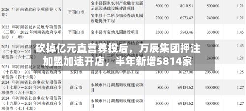 砍掉亿元直营募投后	，万辰集团押注加盟加速开店，半年新增5814家-第3张图片