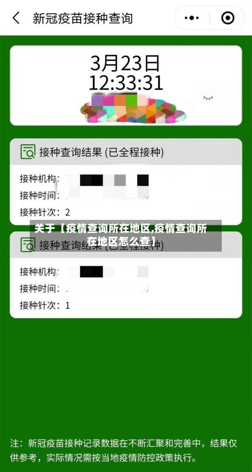 关于【疫情查询所在地区,疫情查询所在地区怎么查】