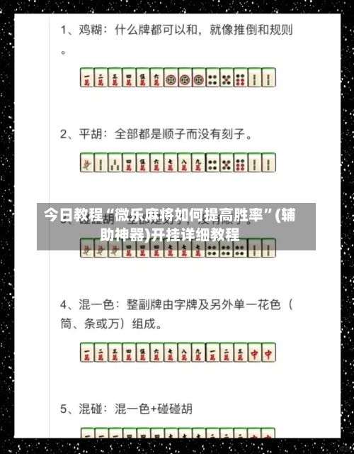 今日教程“微乐麻将如何提高胜率”(辅助神器)开挂详细教程-第3张图片