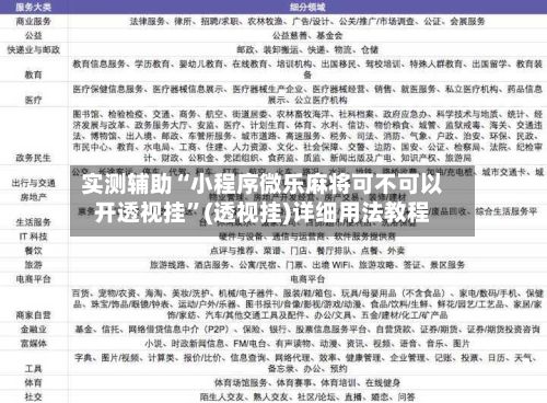 实测辅助“小程序微乐麻将可不可以开透视挂”(透视挂)详细用法教程-第2张图片