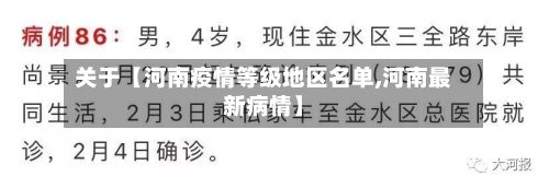 关于【河南疫情等级地区名单,河南最新病情】-第1张图片