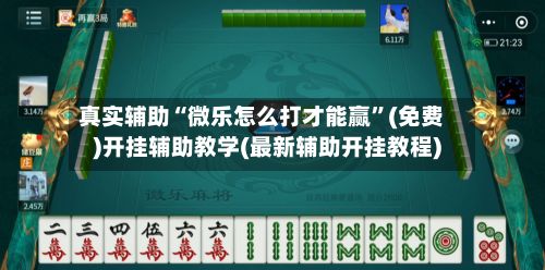 真实辅助“微乐怎么打才能赢	”(免费)开挂辅助教学(最新辅助开挂教程)-第2张图片