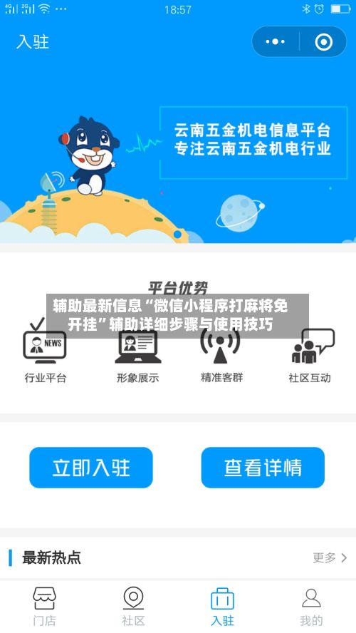 辅助最新信息“微信小程序打麻将免开挂	”辅助详细步骤与使用技巧-第2张图片