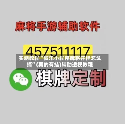 实测教程“微乐小程序麻将开挂怎么搞”(真的有挂)辅助透视教程