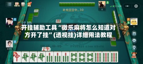 开挂辅助工具“微乐麻将怎么知道对方开了挂”(透视挂)详细用法教程