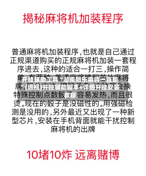 开挂辅助工具“湖南微乐麻将一直输	”(透视)开挂辅助脚本+详细开挂安装教程-第2张图片