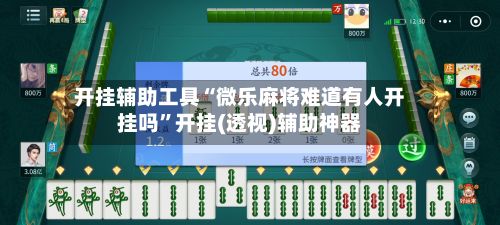 开挂辅助工具“微乐麻将难道有人开挂吗”开挂(透视)辅助神器