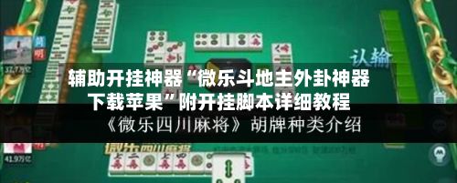 辅助开挂神器“微乐斗地主外卦神器下载苹果”附开挂脚本详细教程-第3张图片